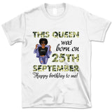 October Girl Custom Date Personalized October Birthday Gift For Her Black Queen Custom October Birthday Shirt Hoodie