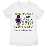 October Girl Custom Date Personalized October Birthday Gift For Her Black Queen Custom October Birthday Shirt Hoodie