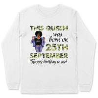 October Girl Custom Date Personalized October Birthday Gift For Her Black Queen Custom October Birthday Shirt Hoodie