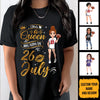 Personalized Custom July Birthday Shirt American Football Mom American Football Lovers Gift Sport Mom July Shirts For Women