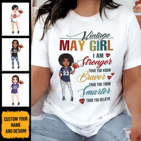 Personalized Custom May Birthday Shirt American Football Mom American Football Lovers Gift Sport Mom May Shirts For Women