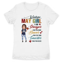 Personalized Custom May Birthday Shirt American Football Mom American Football Lovers Gift Sport Mom May Shirts For Women