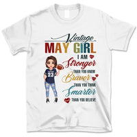 Personalized Custom May Birthday Shirt American Football Mom American Football Lovers Gift Sport Mom May Shirts For Women