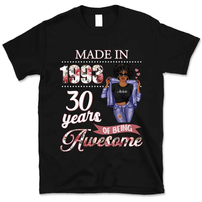 (Custom Age & Year) Chapter 30 Turning 30 Birthday Gift 30th Birthday Gifts Custom 1993 Personalized 30th Birthday Shirts For Her Hoodie Dreameris