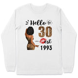 (Custom Age & Year) Turning 30 Birthday Gift 30th Birthday Gifts Custom 1993 Personalized 30th Birthday Shirts For Her Hoodie Dreameris