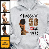 (Custom Age & Year) Turning 50 Birthday Gift 50th Birthday Gifts Custom 1973 Personalized 50th Birthday Shirts For Her Hoodie Dreameris