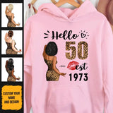 (Custom Age & Year) Turning 50 Birthday Gift 50th Birthday Gifts Custom 1973 Personalized 50th Birthday Shirts For Her Hoodie Dreameris