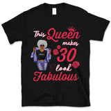 (Custom Age & Year) This Queen Makes 30 Fabulous Turning 30 Birthday Gift 30th Birthday Gifts Custom 1993 Personalized 30th Birthday Shirts For Her Hoodie Dreameris