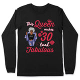 (Custom Age & Year) This Queen Makes 30 Fabulous Turning 30 Birthday Gift 30th Birthday Gifts Custom 1993 Personalized 30th Birthday Shirts For Her Hoodie Dreameris