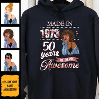 (Custom Age & Year) Fabulous Turning 50 Birthday Gift 50th Birthday Gifts Custom 1973 Personalized 50th Birthday Shirts For Her Hoodie Dreameris