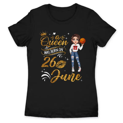 Personalized Custom June Birthday Shirt Basketball Mom Basketball Lovers Gift Sport Mom June Shirts For Women