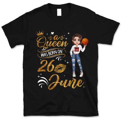 Personalized Custom June Birthday Shirt Basketball Mom Basketball Lovers Gift Sport Mom June Shirts For Women