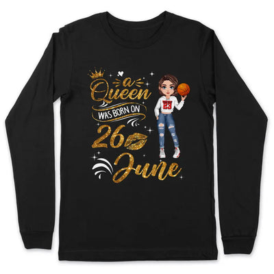 Personalized Custom June Birthday Shirt Basketball Mom Basketball Lovers Gift Sport Mom June Shirts For Women