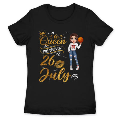 Personalized Custom July Birthday Shirt Basketball Mom Basketball Lovers Gift Sport Mom July Shirts For Women