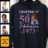 (Custom Age & Year) Fabulous Turning 50 Birthday Gift 50th Birthday Gifts Custom 1973 Personalized 50th Birthday Shirts For Her Hoodie Dreameris