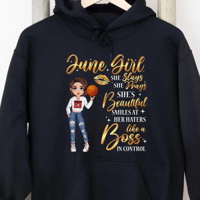 Personalized Custom June Birthday Shirt Basketball Mom Basketball Lovers Gift Sport Mom June Shirts For Women