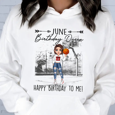 Personalized Custom June Birthday Shirt Basketball  Mom Basketball Lovers Gift Sport Mom June Shirts For Women