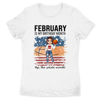 Personalized Custom February Birthday Shirt Basketball Mom Basketball Lovers Gift Sport Mom February Shirts For Women