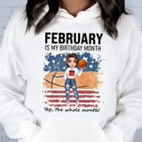 Personalized Custom February Birthday Shirt Basketball Mom Basketball Lovers Gift Sport Mom February Shirts For Women