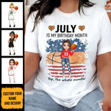 Personalized Custom July Birthday Shirt Basketball Mom Basketball Lovers Gift Sport Mom July Shirts For Women