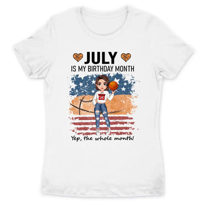 Personalized Custom July Birthday Shirt Basketball Mom Basketball Lovers Gift Sport Mom July Shirts For Women