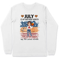 Personalized Custom July Birthday Shirt Basketball Mom Basketball Lovers Gift Sport Mom July Shirts For Women