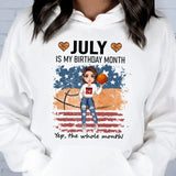 Personalized Custom July Birthday Shirt Basketball Mom Basketball Lovers Gift Sport Mom July Shirts For Women