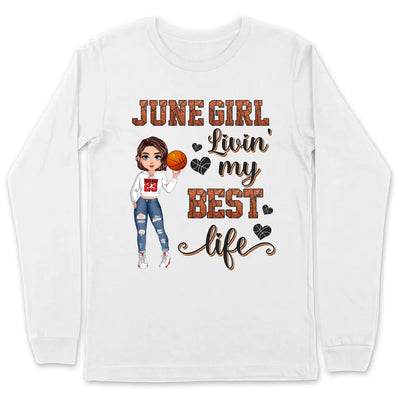 Personalized Custom June Birthday Shirt Basketball Mom Basketball Lovers Gift Sport Mom June Shirts For Women