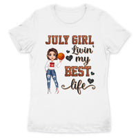 Personalized Custom July Birthday Shirt Basketball Mom Basketball Lovers Gift Sport Mom July Shirts For Women