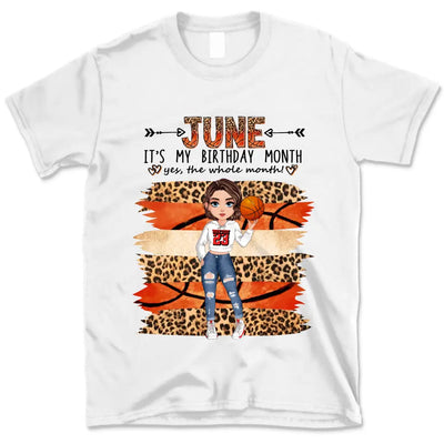 Personalized Custom June Birthday Shirt Basketball Mom Basketball Lovers Gift Sport Mom June Shirts For Women