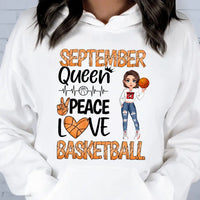 Personalized Custom September Birthday Shirt Basketball Mom Basketball Lovers Gift Sport Mom September Shirts For Women