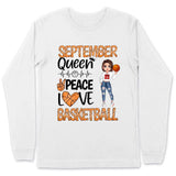 Personalized Custom September Birthday Shirt Basketball Mom Basketball Lovers Gift Sport Mom September Shirts For Women