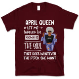 Personalized April Birthday Gift For Her Custom Birthday Gift Black Queen Customized April Birthday T-Shirt Hoodie Dreameris