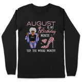 Personalized August Birthday Gift For Her Custom Birthday Gift Black Queen Customized August Birthday T-Shirt Hoodie Dreameris