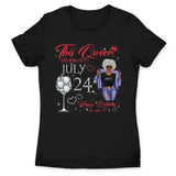 (Custom Birthday) Personalized July Birthday Gift For Her Custom Birthday Gift Black Queen Customized July Birthday T-Shirt Hoodie Dreameris