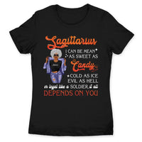 Sagittarius Personalized December Birthday Gift For Her Custom Birthday Gift Black Queen Customized November Birthday T-Shirt Hoodie Dreameris