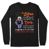 Libra Personalized October Birthday Gift For Her Custom Birthday Gift Black Queen Customized September Birthday T-Shirt Hoodie Dreameris