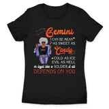 Gemini Personalized June Birthday Gift For Her Custom Birthday Gift Black Queen Customized May Birthday T-Shirt Hoodie Dreameris