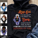 Aries Personalized April Birthday Gift For Her Custom Birthday Gift Black Queen Customized March Birthday T-Shirt Hoodie Dreameris