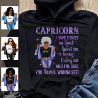 Zodiac Capricorn Personalized January Birthday Gift For Her Custom Birthday Gift Customized December Birthday T-Shirt Hoodie Dreameris