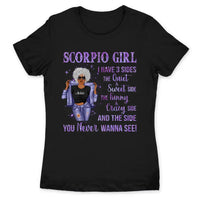 Zodiac Scorpio Personalized November Birthday Gift For Her Custom Birthday Gift Customized September Birthday T-Shirt Hoodie Dreameris