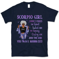 Zodiac Scorpio Personalized November Birthday Gift For Her Custom Birthday Gift Customized September Birthday T-Shirt Hoodie Dreameris