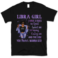 Zodiac Libra Personalized October Birthday Gift For Her Custom Birthday Gift Customized September Birthday T-Shirt Hoodie Dreameris