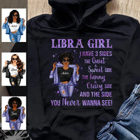 Zodiac Libra Personalized October Birthday Gift For Her Custom Birthday Gift Customized September Birthday T-Shirt Hoodie Dreameris