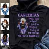 Zodiac Cancer Personalized June Birthday Gift For Her Custom Birthday Gift Customized July Birthday T-Shirt Hoodie Dreameris