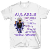 Zodiac Aquarius Personalized February Birthday Gift For Her Custom Birthday Gift Customized January Birthday T-Shirt Hoodie Dreameris