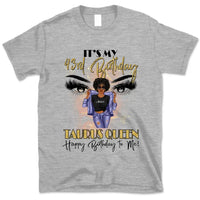 (Custom Birthyear) Taurus Queen Personalized May Birthday Gift For Her Custom Birthday Gift Black Queen Customized April Birthday T-Shirt Hoodie Dreameris