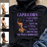 Capricorn Girl Personalized January Birthday Gift For Her Custom Birthday Gift Black Queen Customized December Birthday T-Shirt Hoodie Dreameris