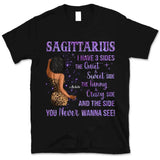 Sagittarius Girl Personalized November Birthday Gift For Her Custom Birthday Gift Black Queen Customized December Birthday T-Shirt Hoodie Dreameris