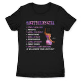 Sagittarius Girl Personalized November Birthday Gift For Her Custom Birthday Gift Black Queen Customized December Birthday T-Shirt Hoodie Dreameris